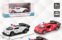 מכונית מתכת בוגאטי משטרה 11 ס"מ