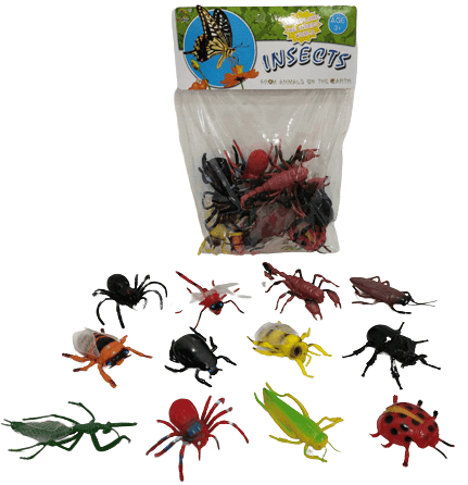 חרקים גודל 10 ס"מ כולל 12 יחידות