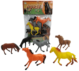 סוסים כולל 6 סוסים גודל 18 ס"מ