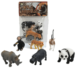 חיות בר כולל 6 חיות בר גודל 10 ס"מ