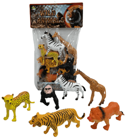 חיות בר כולל 6 חיות בר גודל 18 ס"מ