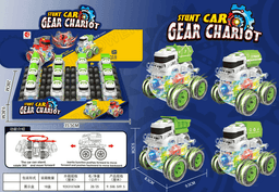 מכוניות זבל גלגלי שיניים שקוף כולל אורות גודל 10 ס"מ