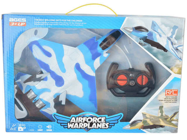 מטוס קרב שלט 4 כיוונים כולל שלט הגה