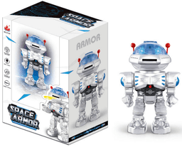 רובוט חייזר יורה דיסקיות על שלט כולל מוזיקה ואורות