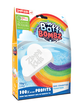 זימפלי Zimpli - פצצת אמבטיה קשת בענן Rainbow Baff Bomb