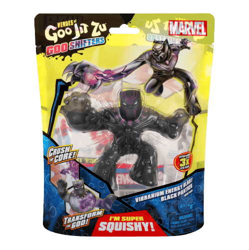 גו ג'יט זו X מארוול - בובה נמתחת - סטרץ' Goo Shifters גיבורי על הפנתר השחור - Goo Jit Zu