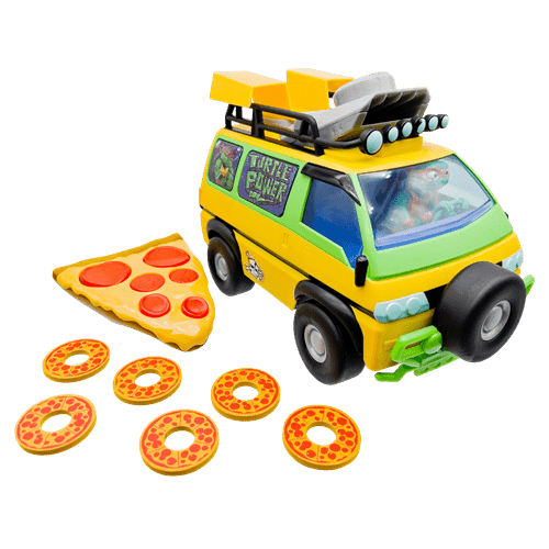 צבי הנינג'ה על גלגלים - רכב יורה פיצה - טירוף המוטנטים