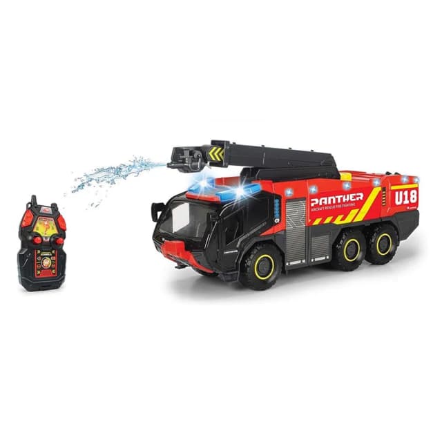 דיקי טויס - כבאית שלט רחוק שדה תעופה 6X6 משפריצה מים - DICKIE TOYS