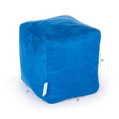 הדום זמש קטיפה 32*35*35 ס”מ כחול