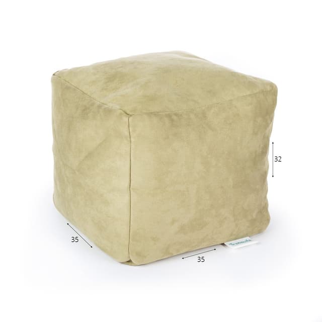 הדום זמש קטיפה 32*35*35 ס”מ בז’