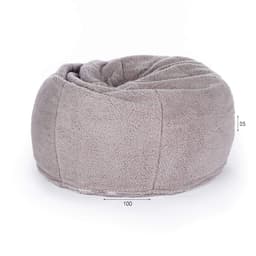 פוף ספה פרוותי 80*100 ס”מ אפור