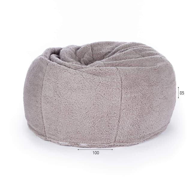 פוף ספה פרוותי 80*100 ס”מ אפור