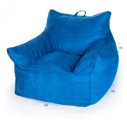 פוף כורסה זמש קטיפה 80*100*100 ס”מ כחול