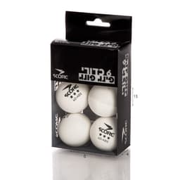 שישיית כדורי פינג פונג 3 כוכבים SCORE לבן