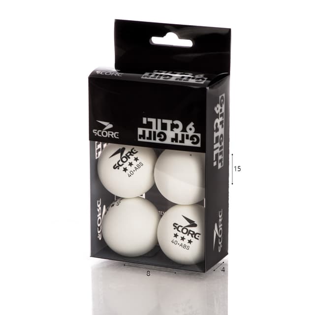 שישיית כדורי פינג פונג 3 כוכבים SCORE לבן