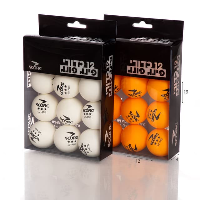 12 כדורי פינג פונג 3 כוכבים SCORE