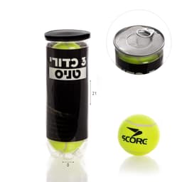 מארז 3 כדורי טניס SCORE
