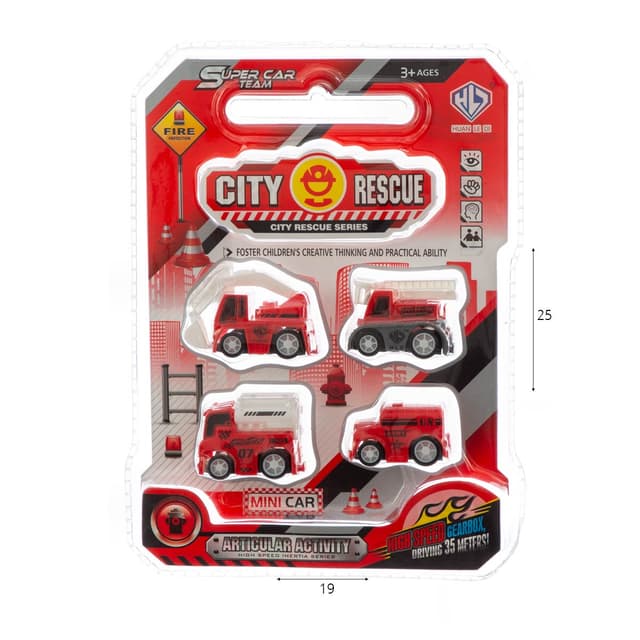 ערכת 4 כלי תחבורה כיבוי אש