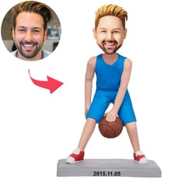 בובל הד - שחקן כדורסל חליפה כחולה