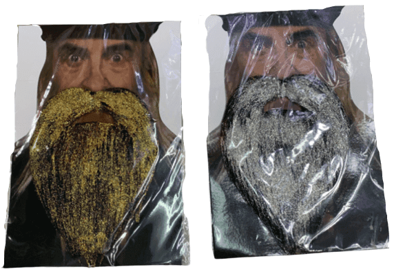 זקן מפואר כסף/זהב על כארד/ צבע ישלח בהתאם למלאי מחסן