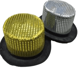 כובע קוסם נצנצים כסף זהב