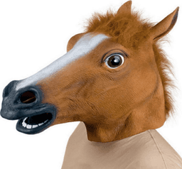 מסכה לאטקס סוס חום עם כארד