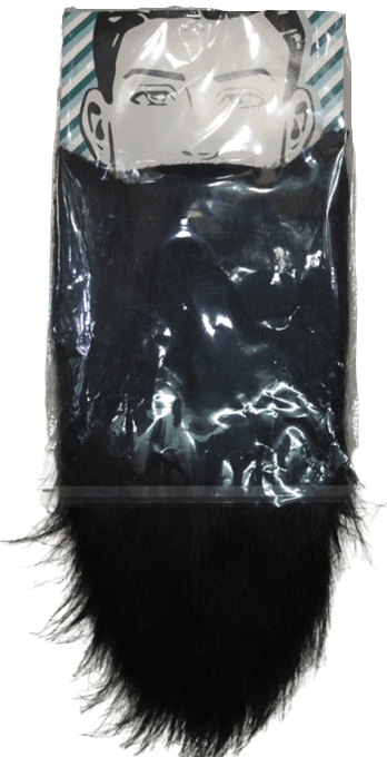 זקן ארוך שחור בשקית על כארד