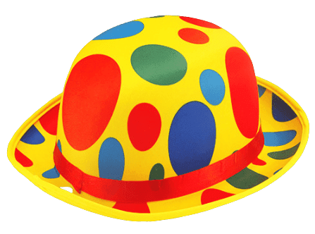 כובע ליצן עגול נקודות