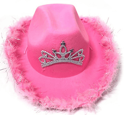 כובע קאובוי כתר ורוד