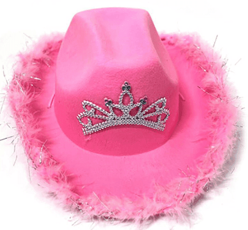 כובע קאובוי כתר ורוד