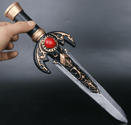 סכין לוחם יהלום אדום מחומר PU איכותי גודל 31 ס"מ/