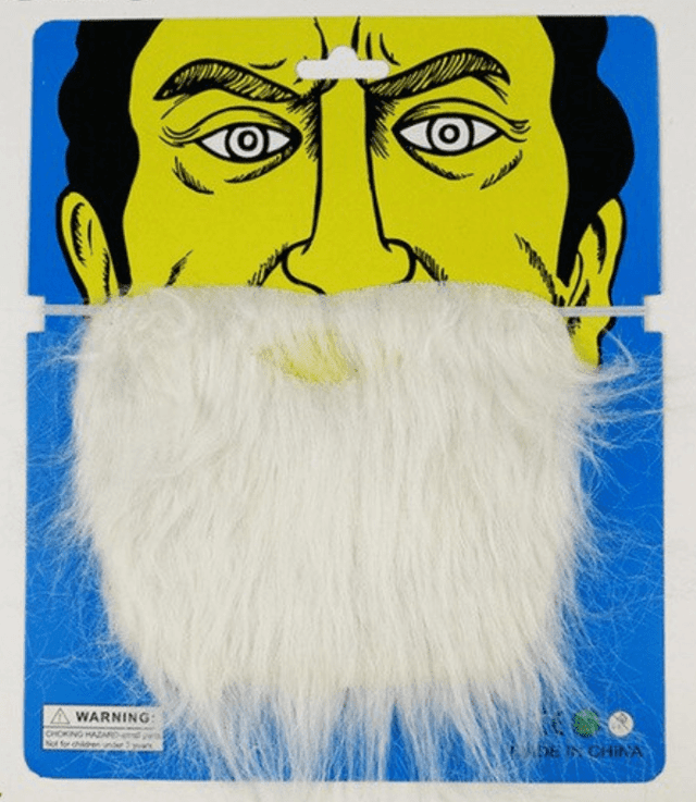 זקן לבן 23 ס"מ על כארד