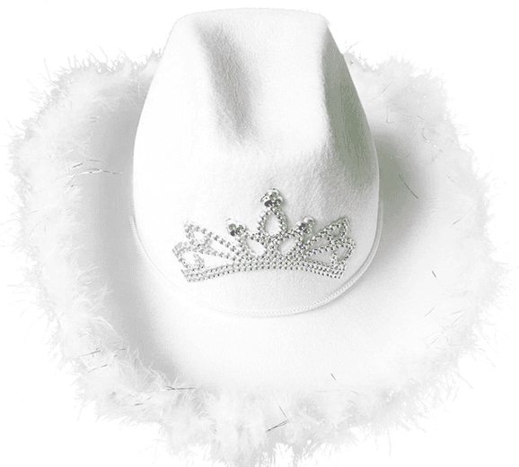 כובע קאובוי כתר לבן המבצע כולל 6 יחידות מהמוצר הנ"ל