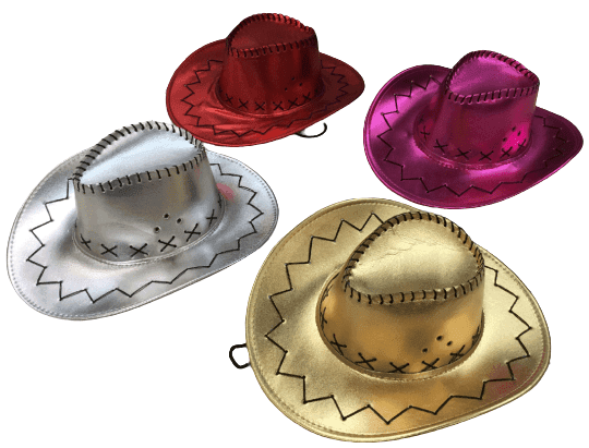 כובע קאובוי מבריק המבצע כולל 6 יחידות מהמוצר הנ"ל