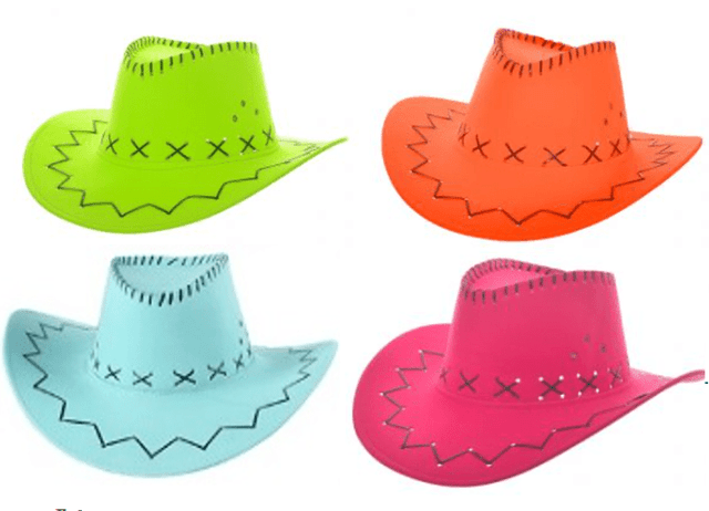 כובע קאבוי זוהר מבצע פורימי בהגזמה - המחיר כולל 6 יחידות מהמוצר הנ"ל!