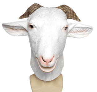 מסכה לאטקס כבשה עם כארד
