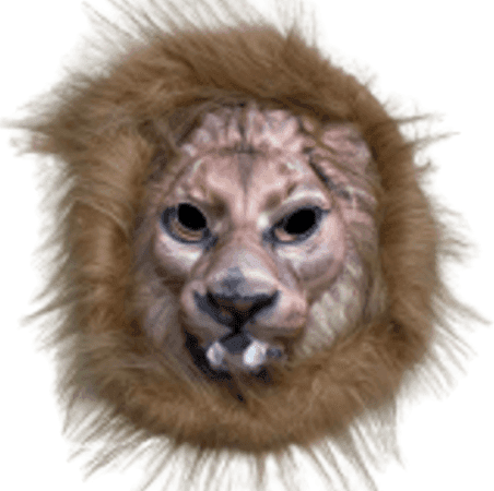 מסכה אריה עם שיער איכותי על כארד/ 6 יחידות במארז