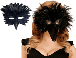 מסכת עורב נוצות על כארד/ 6 יחידות במארז