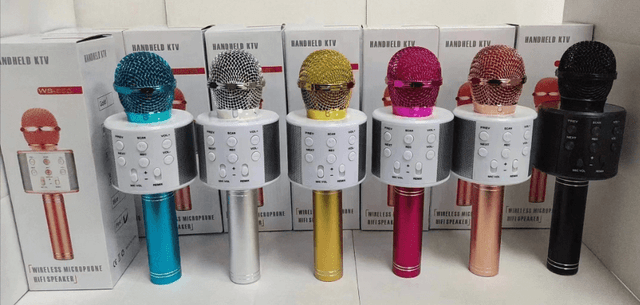 מיקרופון קריוקי מעוצב בעברית בקופסא