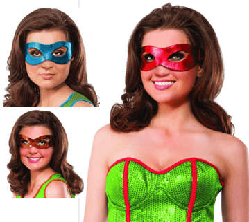 מסכה צב נינג'ה על כארד מיקס 4 צבעים/ 12 יחידות במארז