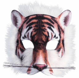 מסכה נמר עם פרווה מחומר EVA על כארד/ 6 יחידות במארז