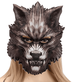 מסכה זאב מפחיד EVA על כארד/ 6 יחידות במארז