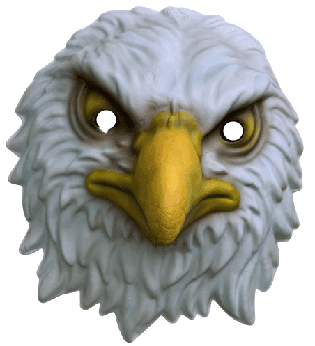 מסכה נשר מחומר EVA על כארד/ 6 יחידות במארז