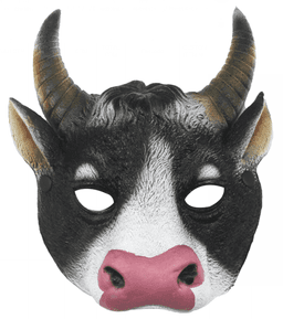 מסכה פרה מחומר PU איכותי על כארד / 2 יחידות במארז