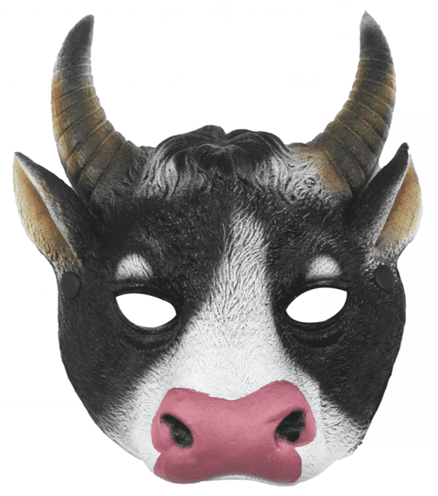 מסכה פרה מחומר PU איכותי על כארד / 2 יחידות במארז