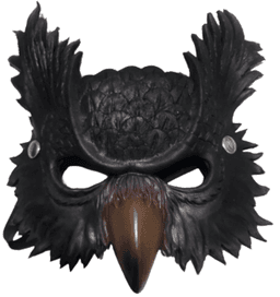 מסכה עורב מחומר PU איכותי על כארד / 2 יחידות במארז