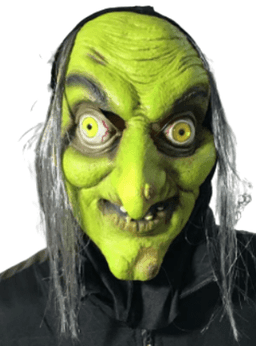 מסכה מכשפה מחומר PU איכותי על כארד / 2 יחידות במארז