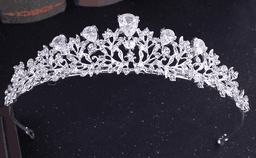 כתר נסיכה מתכת משובץ אבנים