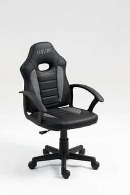 כיסא תלמיד ארגונומי לנוער עם ידיות בצבע שחור ואפור 301A-BG2 מבית LEVEL UP