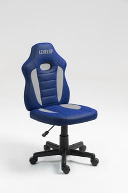 כיסא תלמיד ארגונומי לנוער בצבע כחול ואפור S301-BG מבית LEVEL UP